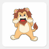 Roaring Lion.PNG Vierkante Sticker (Voorkant)