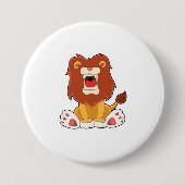 Roaring Lion Ronde Button 7,6 Cm (Voorkant)