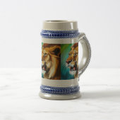Roaring Lion Side Posed Portrait-57566 Bierpul (Voorkant rechts)