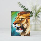 Roaring Lion Side Posed Portrait-57566 Briefkaart (Staand voorkant)