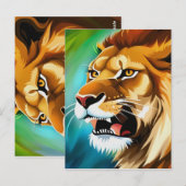 Roaring Lion Side Posed Portrait-57566 Briefkaart (Voorkant / Achterkant)