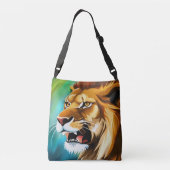 Roaring Lion Side Posed Portrait-57566 Crossbody Tas (Achterkant)