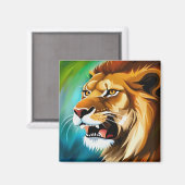 Roaring Lion Side Posed Portrait-57566 Magneet (Voorkant / Achterkant)