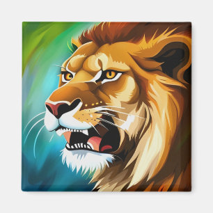 Roaring Lion Side Posed Portrait-57566 Magneet