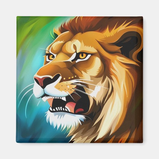 Roaring Lion Side Posed Portrait-57566 Magneet (Voorkant)