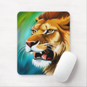 Roaring Lion Side Posed Portrait-57566 Muismat (Met muis)