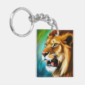 Roaring Lion Side Posed Portrait-57566 Sleutelhanger (Voorkant Links)