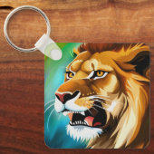 Roaring Lion Side Posed Portrait-57566 Sleutelhanger (Voorkant)