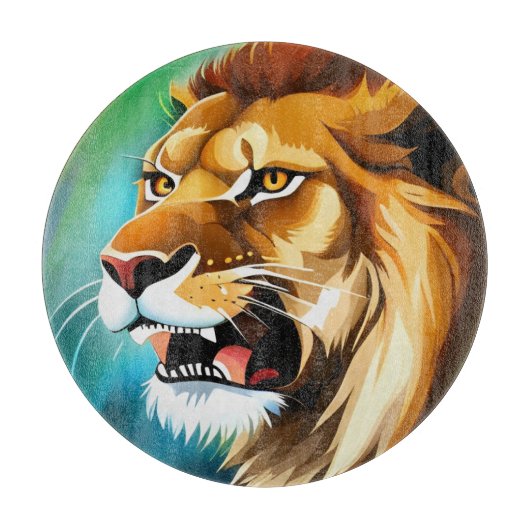 Roaring Lion Side Posed Portrait-57566 Snijplank (Voorkant)