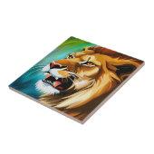 Roaring Lion Side Posed Portrait-57566 Tegeltje (Zijkant)