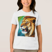 Roaring Lion Side Posed Portrait-57566 Tri-Blend Shirt (Voorkant)
