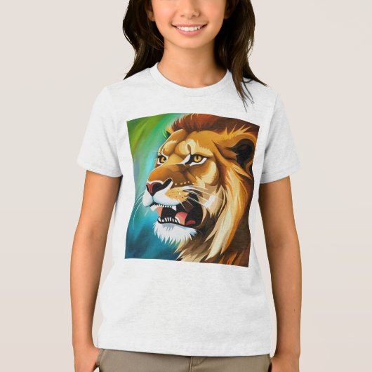 Roaring Lion Side Posed Portrait-57566 Tri-Blend Shirt (Voorkant)