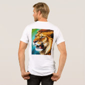 Roaring Lion Side Posed Portrait-57566 Tri-Blend Shirt (Achterkant volledig)