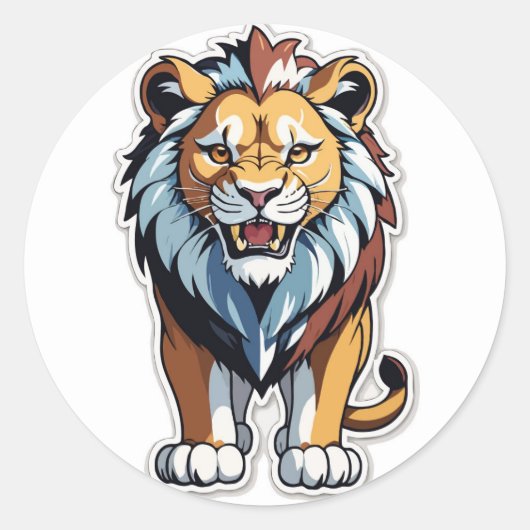 Roaring Lion Sticker - Laat de koning los (Voorkant)
