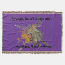 Roaring Lion Sunrise Papercut Fleece Blanket Deken