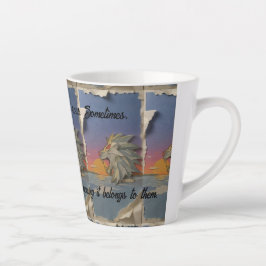 Roaring Lion Sunrise Papercut Latte Mug Mok