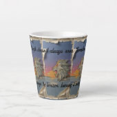 Roaring Lion Sunrise Papercut Latte Mug Mok (Voorkant)