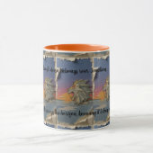 Roaring Lion Sunrise Papercut Mug Mok (Midden)