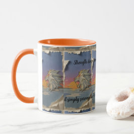 Roaring Lion Sunrise Papercut Mug Mok