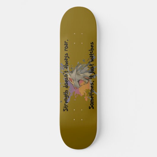 Roaring Lion Sunrise Papercut Skateboard Deck (Voorkant)