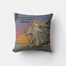 Roaring Lion Sunrise Papercut Throw Pillow Kussen