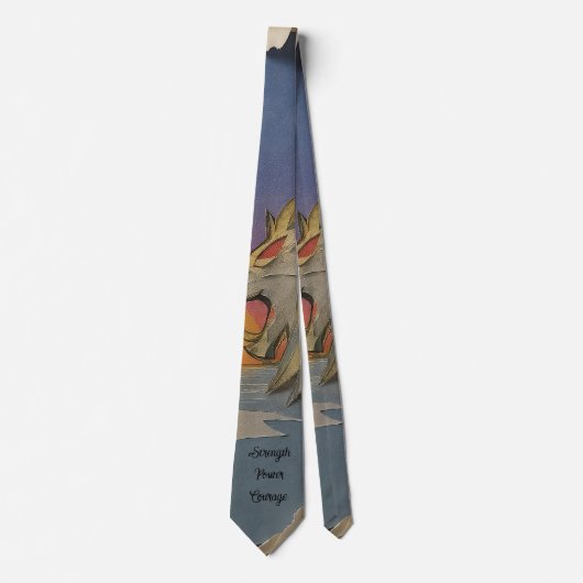 Roaring Lion Sunrise Papercut Tie Stropdas (Voorkant)