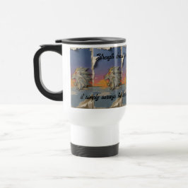 Roaring Lion Sunrise Papercut Travel Mug Reisbeker