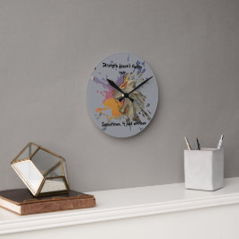 Roaring Lion Sunrise Papercut Wall Clock Ronde Klok