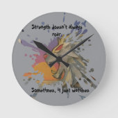 Roaring Lion Sunrise Papercut Wall Clock Ronde Klok (Voorkant)