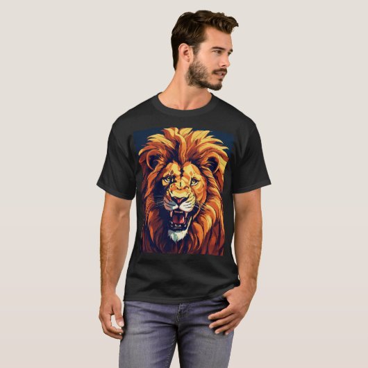Roaring Lion T-Shirt - Mannen Dames & Kinder (Voorkant volledig)
