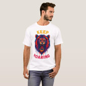 Roaring Lion T-shirt – Wild Jungle Animal Graphic (Voorkant volledig)