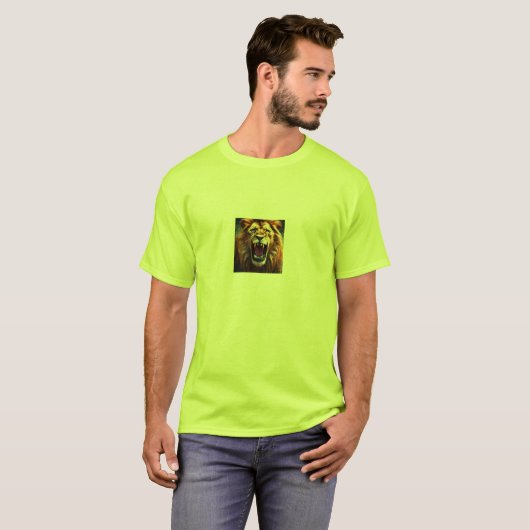 Roaring Majesty: Premium Lion print T-shirt (Voorkant volledig)