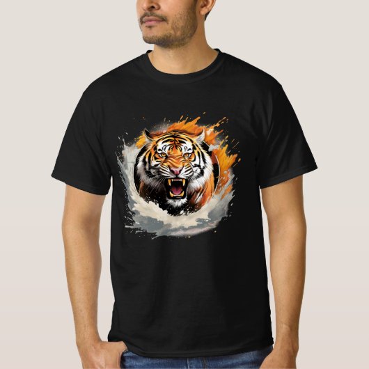 Roaring Majesty Tiger T-shirt (Voorkant)