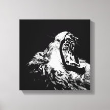 Roaring met de muur van Lion Canvas