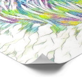 Roaring Pastel Regenboog Leeuw Kunst Poster (Hoek)