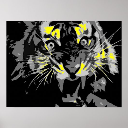 Roaring Poster tijger (Voorkant)