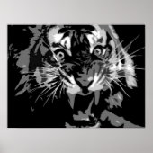 Roaring Poster tijger (Voorkant)