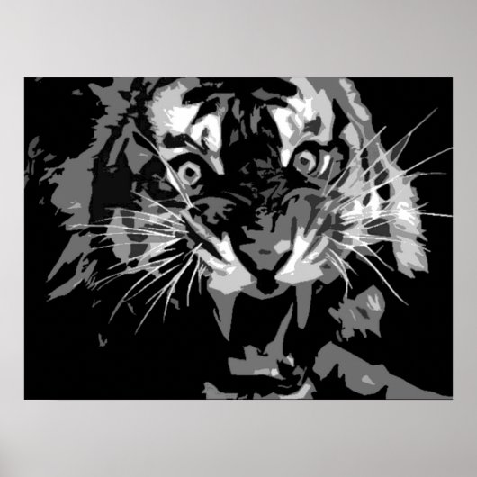 Roaring Poster tijger (Voorkant)