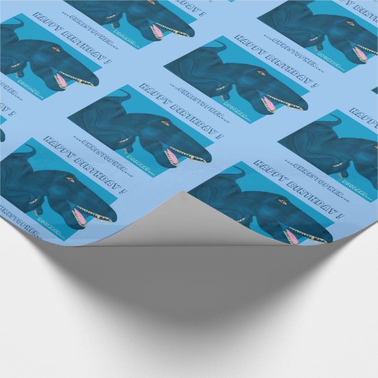 Roaring Rex (Verjaardag) Cadeaupapier (Hoek)