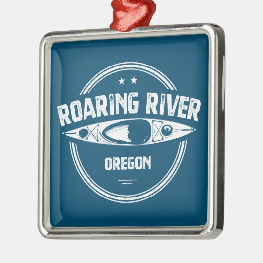 Roaring River Oregon Kayak Metalen Ornament (Links)