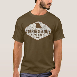 Roaring River State Park Missouri Tree Log textuur T-shirt