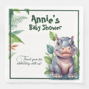 Roaring Safari Adventure: Wild Animal Baby shower Servet