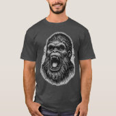 Roaring Sasquatch Agressief Gedrag Grafisch T-shir T-shirt (Voorkant)