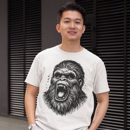 Roaring Sasquatch Agressief Gedrag Grafisch T-shir T-shirt