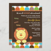 Roaring Stippen Baby shower Kaart (Voorkant / Achterkant)