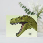 Roaring T-Rex Dinosaur door Geraldo Borges Kaart (Staand voorkant)