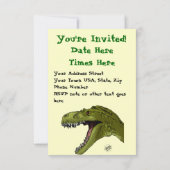 Roaring T-Rex Dinosaur door Geraldo Borges Kaart (Achterkant)