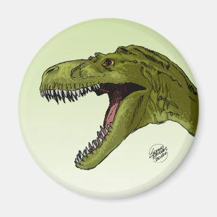 Roaring T-Rex Dinosaur door Geraldo Borges Magneet