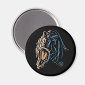 Roaring T-Rex ronde magneet (Voorkant / Achterkant)