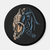 Roaring T-Rex ronde magneet (Voorkant)